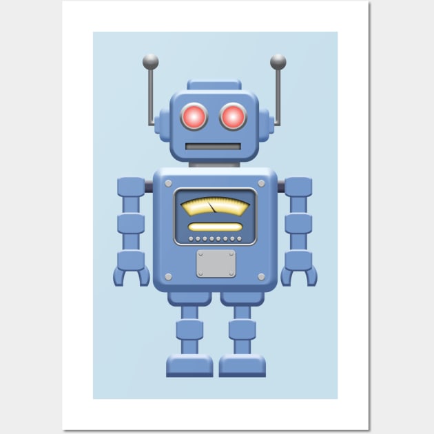 Retro Toy Robot Wall Art by Druids Tower